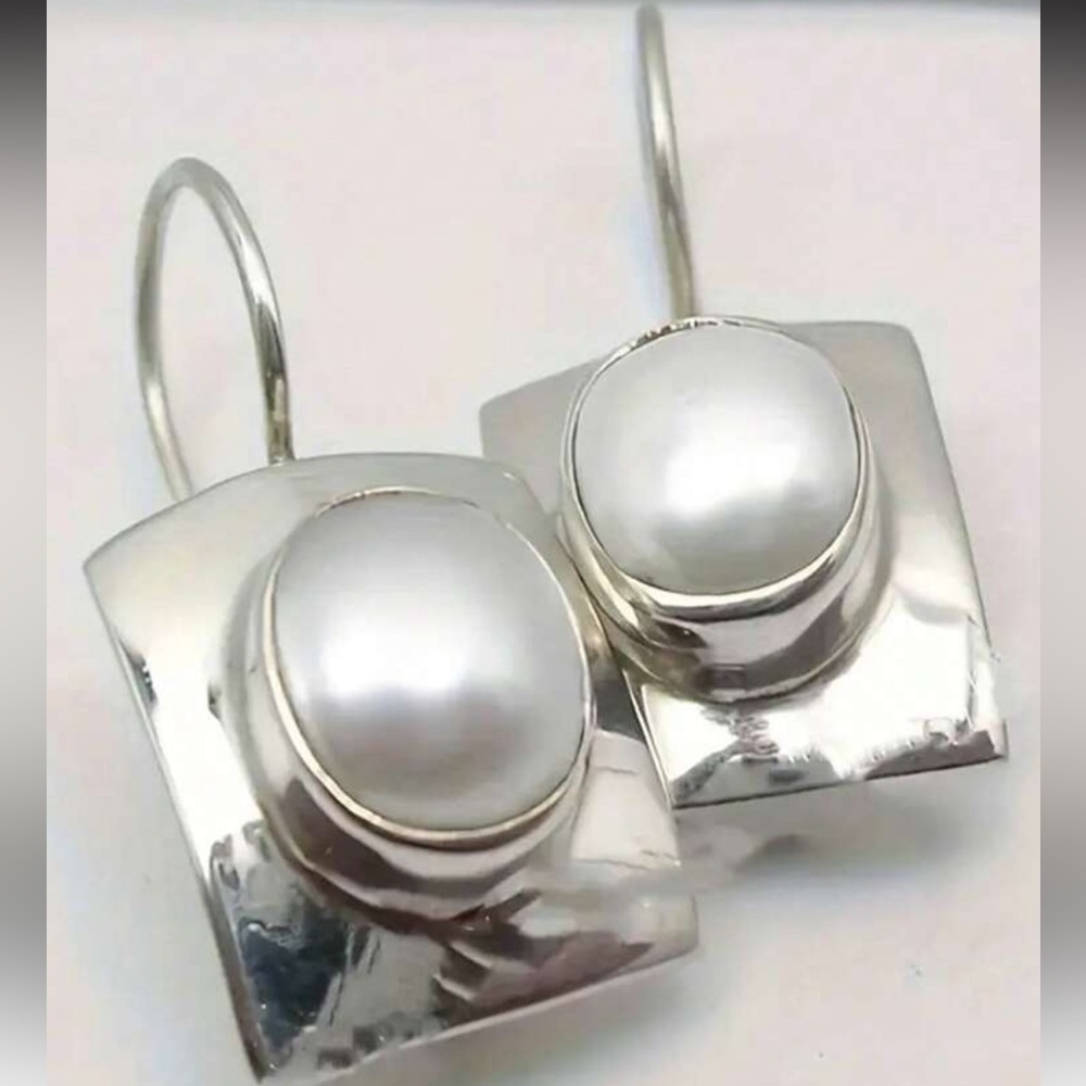Lumiere Silver Pearl Drop Earrings